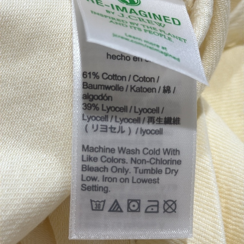J. Crew Garment-Dyed Wrap Skirt AY930 sz L  Pale Yellow - Picture 3 of 7